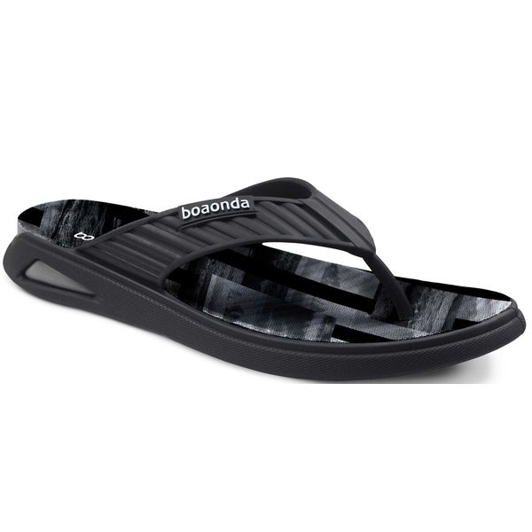 Chinelo Maculino Jess Preto Estampa Boaonda Ref. 0938.09911