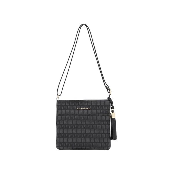 Bolsa de Couro Smartbag Media Transveral Preta Ref. 09413.09914 