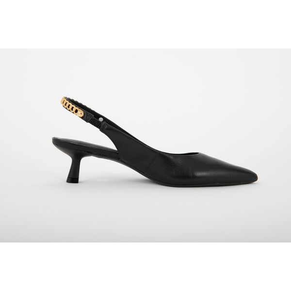 Scarpin Couro Preto Ref. 09902.09972