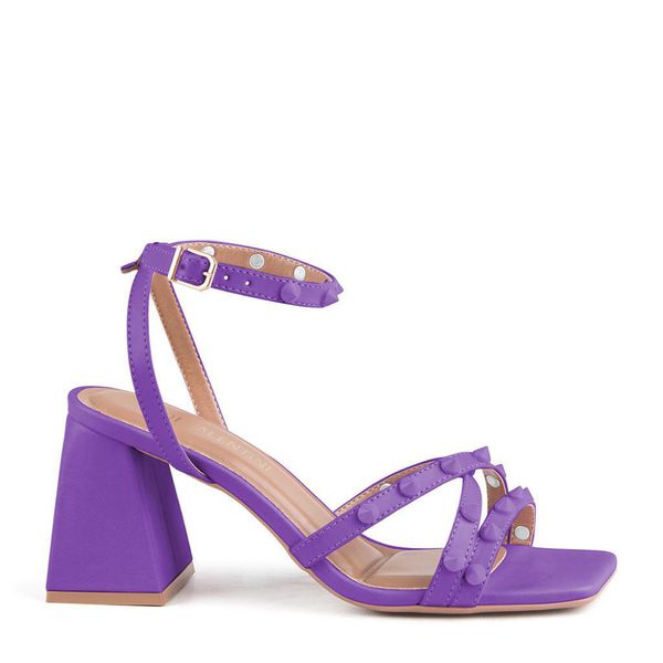 Sandália Tiras Spike Roxo Luxuria Ref. 09751.09422 