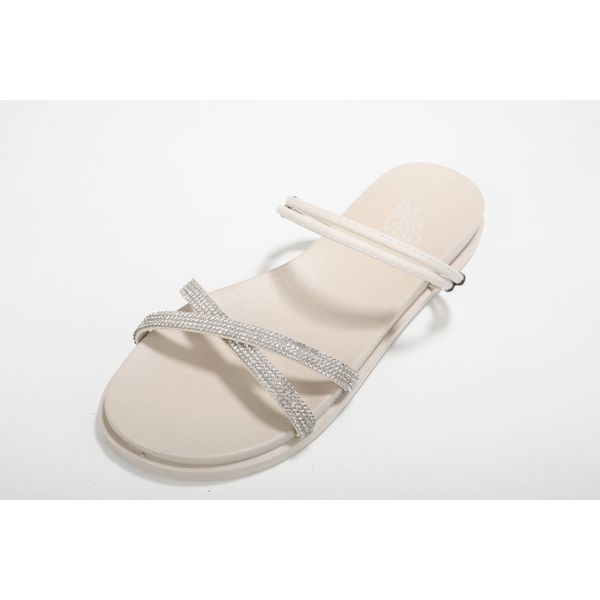 Rasteira Improviso Strass Off White Ref. 0998.09911