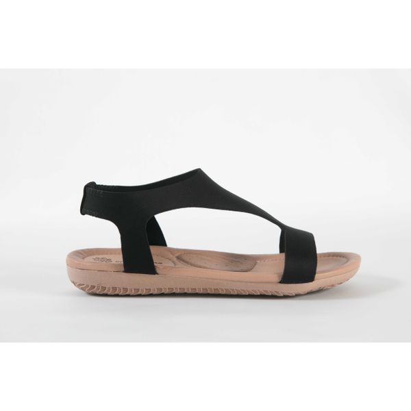 Sandália Rasteira Confort Neoprene Preto Ref. 09941.09412