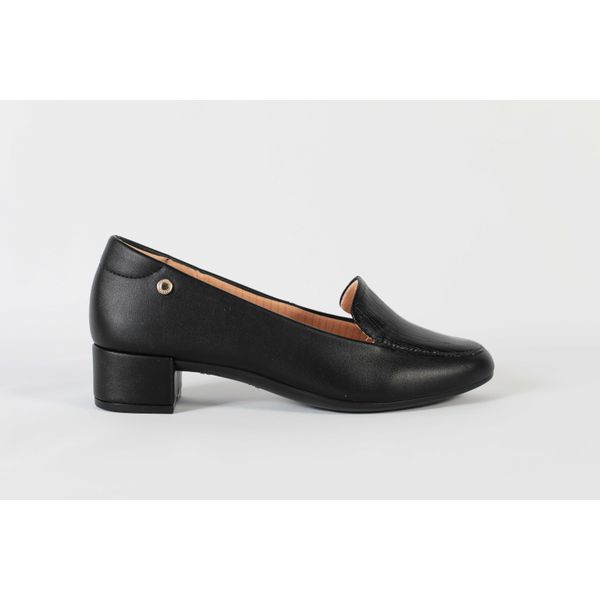 Sapato Salto Bloco Baixo Preto Ref. 09521.09971