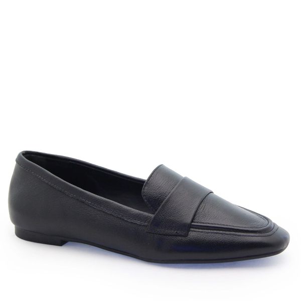 Mocassim Couro Tarbes Preto - REGINA RIOS