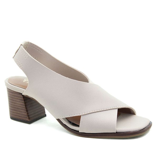 Sandália Média Xis Neoprene Creme