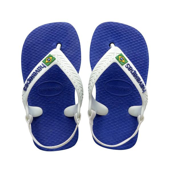 Chinelo Havaianas Baby Brasil - Azul Naval/Branco