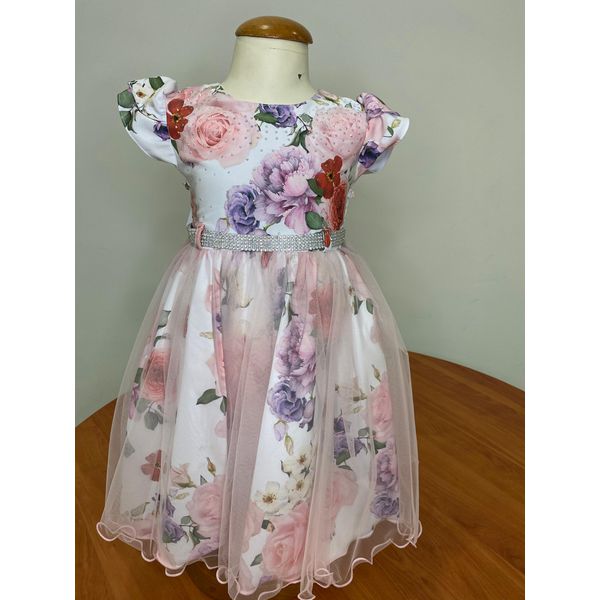 Vestido Menina Bonita Branco Florido