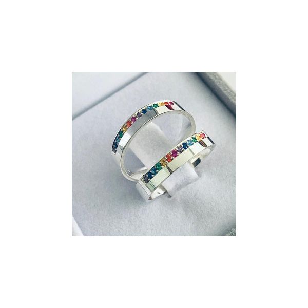 Par De Alianças Em Prata 950