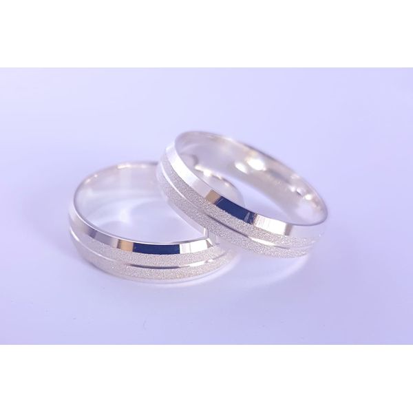 Par De Alianças Em Prata 950