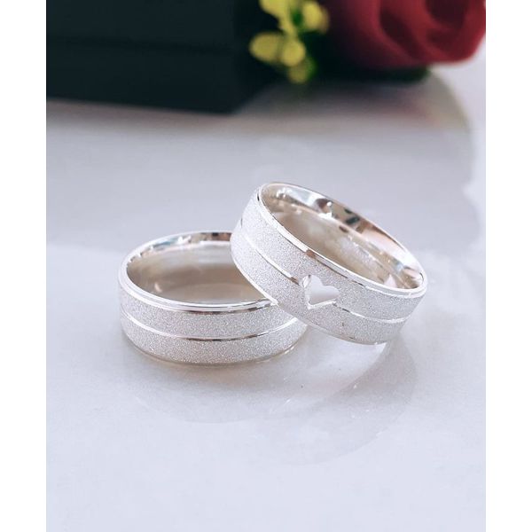 Par De Alianças Em Prata 950