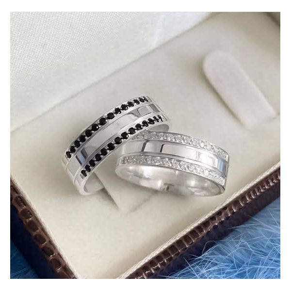 Par De Alianças Em Prata 950