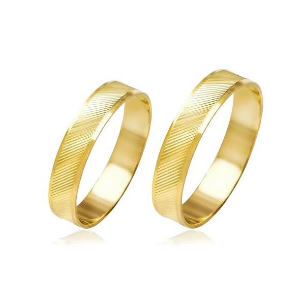 Par de Alianças em ouro 18K 