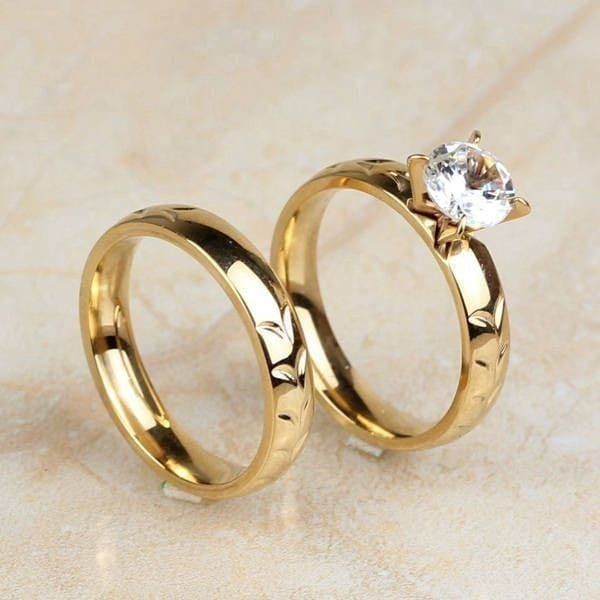 Par de Alianças em ouro 18K