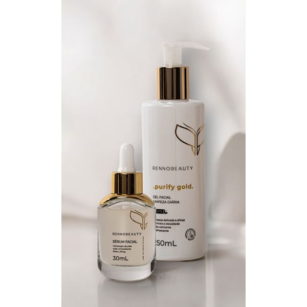 Kit2 Em 1- Sérum Facial e Gel de Limpeza Facial 