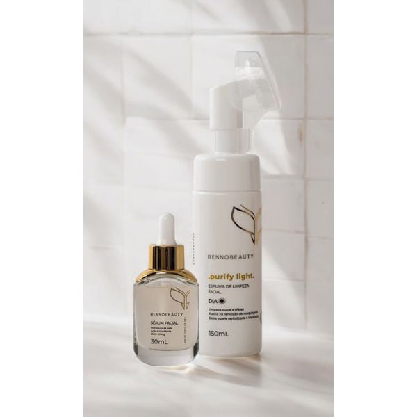 Kit 2 Em 1- Sérum Facial e Espuma de Limpeza Facial