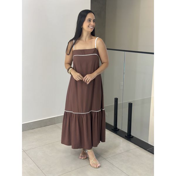 VESTIDO MEIRE MARROM