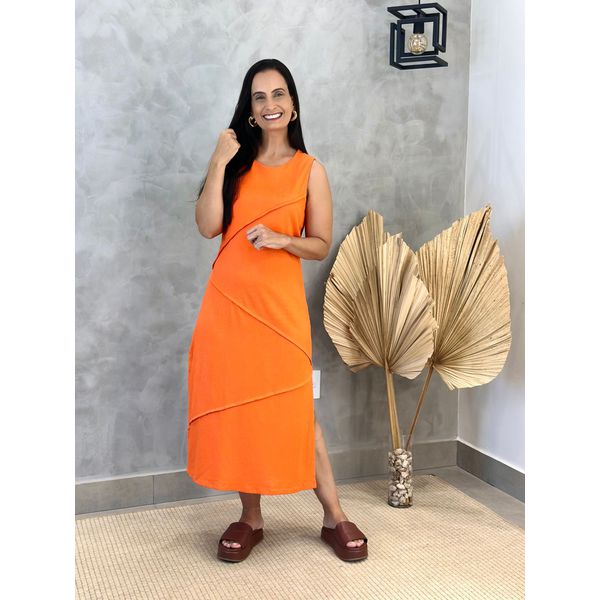 Vestido Betânia Laranja