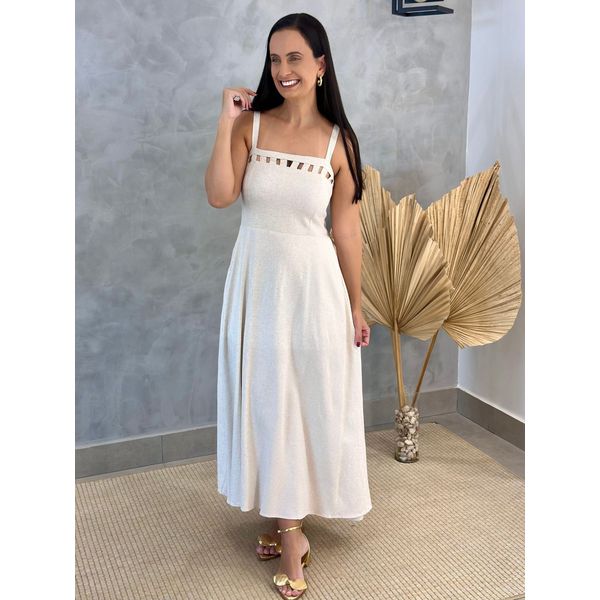 Vestido Flávia Crú