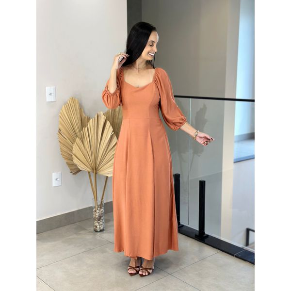 Vestido Kátia Telha 
