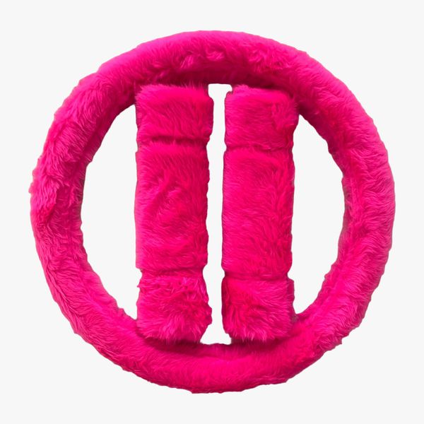 Capa de Volante Felpudo - Rosa