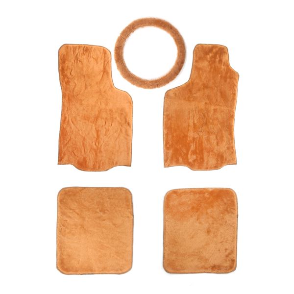 Kit Pelúcia Tapete + Capa De Volante - Caramelo