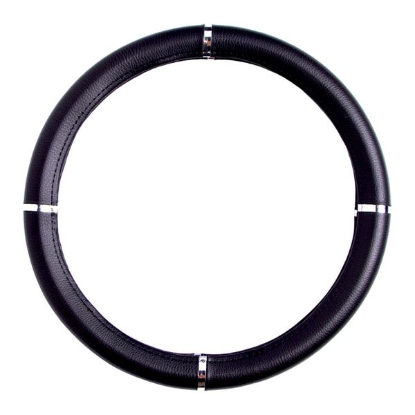 Capa de Volante Cromo Liso - Preto