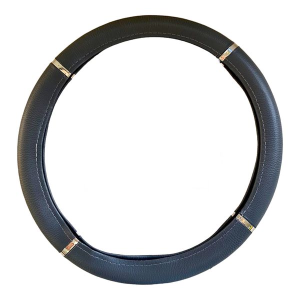 Capa de Volante Cromo Liso - Cinza