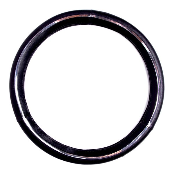 Capa de Volante Cromo Frontal - Preto