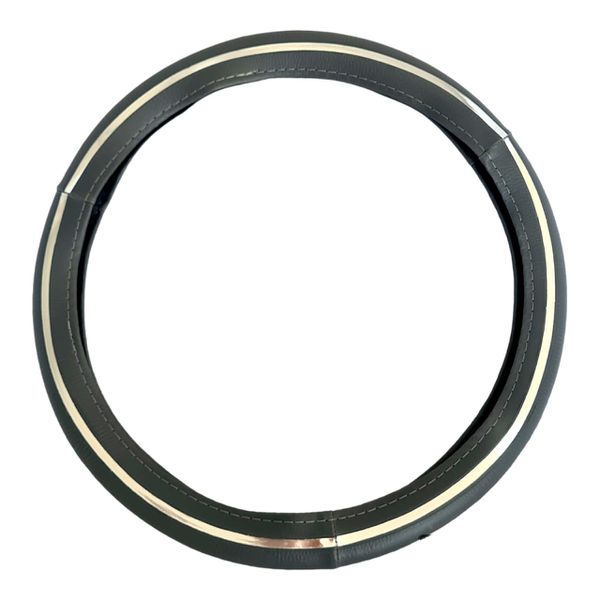 Capa de Volante Cromo Frontal - Cinza