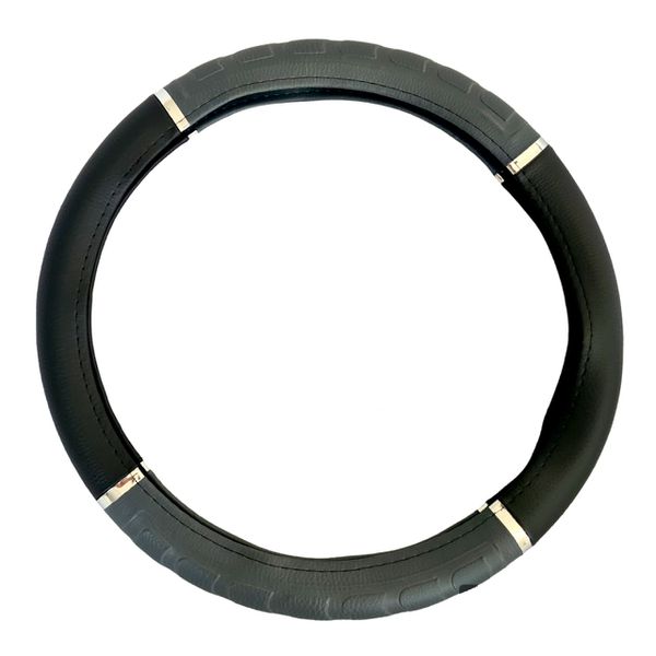 Capa De Volante Cromo Relevo Ducato - Cinza - 44/46 Cm