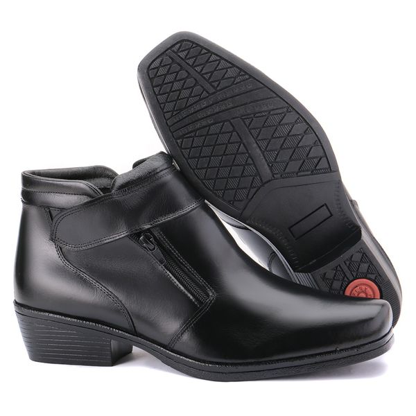 Bota Jungle Masculina Couro Velcro Preto