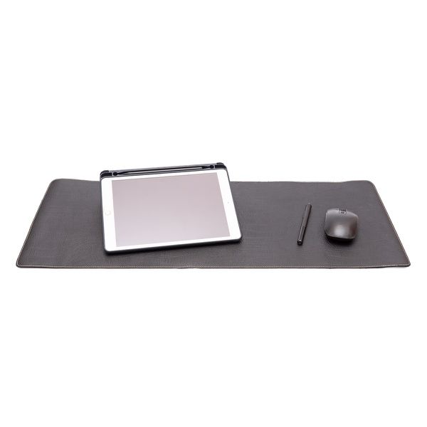 DeskPad executivo 100% em couro legítimo Preto 70x30 cts