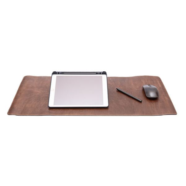 DeskPad executivo 100% em couro legítimo Café 70x30 cts