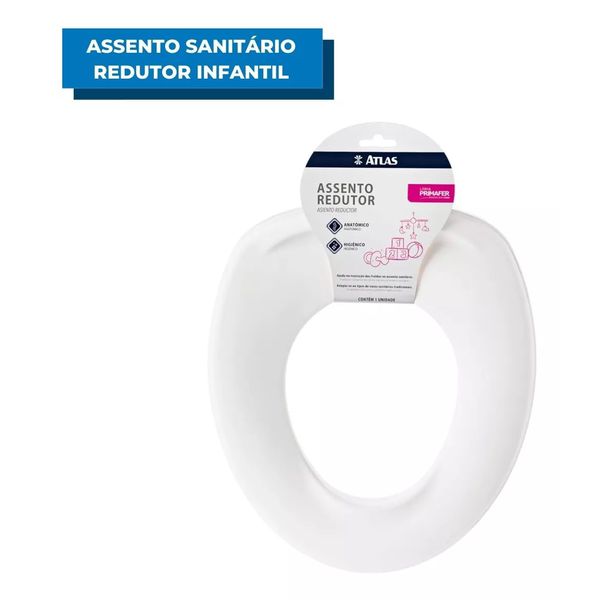 Assento Redutor Infantil para Vaso Sanitário Universal Atlas Primafer - Branco