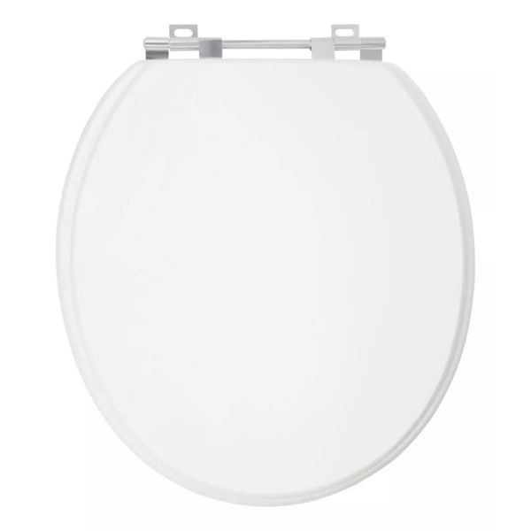 Assento Sanitário Universal em MDF Laqueado Formato Oval Atlas - Branco