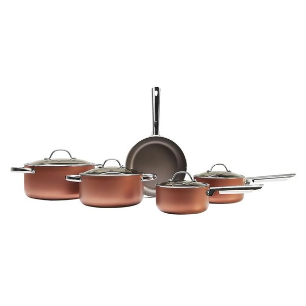 Conjunto Jogo de Panelas Antiaderente com 5 Peças Brinox Curry Marrom
