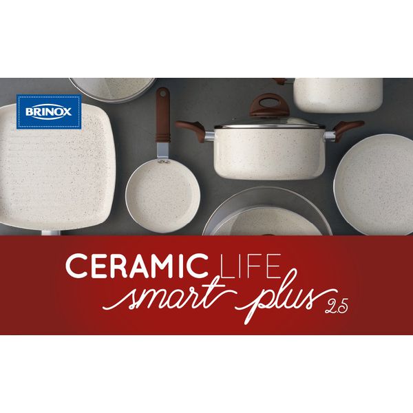 Jogo De Panelas Cerâmica 8 Pçs Smart Plus ceramico - Brinox