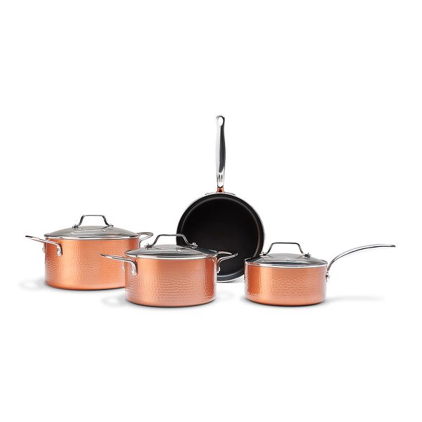 Jogo de Panelas Antiaderente com Fundo de Indução 4 Peças Copper Brinox - Cobre