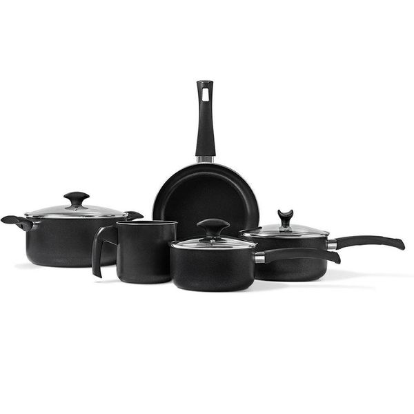 Conjunto Jogo de Panelas Antiaderente 5 Peças Masala Preto Brinox