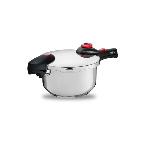 Panela De Pressao Inox Supra 4,5L Brinox 22x19,5 cm Com Fundo Triplo