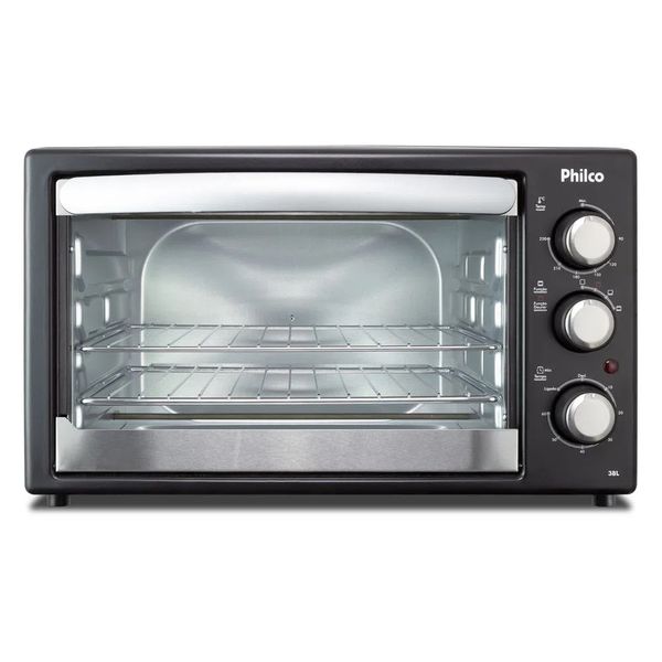 Forno Elétrico de Bancada Philco 38L PFE38P 1500W com Timer - Preto 127v