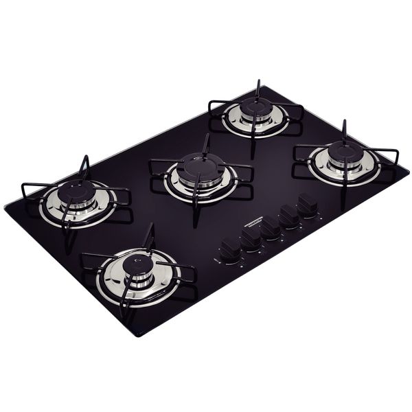 Cooktop a Gás Tramontina em Vidro Temperado com Acendimento Superautomático 5 Queimadores