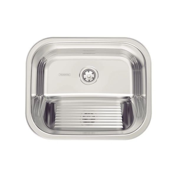 Tanque de Encaixe Tramontina Hera 30 L em Aço Inox Polido 50x40 cm
