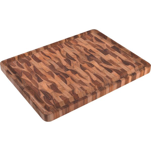 Tábua para Churrasco em Madeira Invertida Teca com Acabamento em Óleo Mineral 45x35 cm - Tramontina