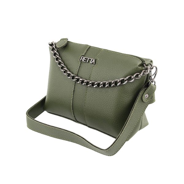Kit Valentina Grande Preta + Kiarinha pequena Verde Militar