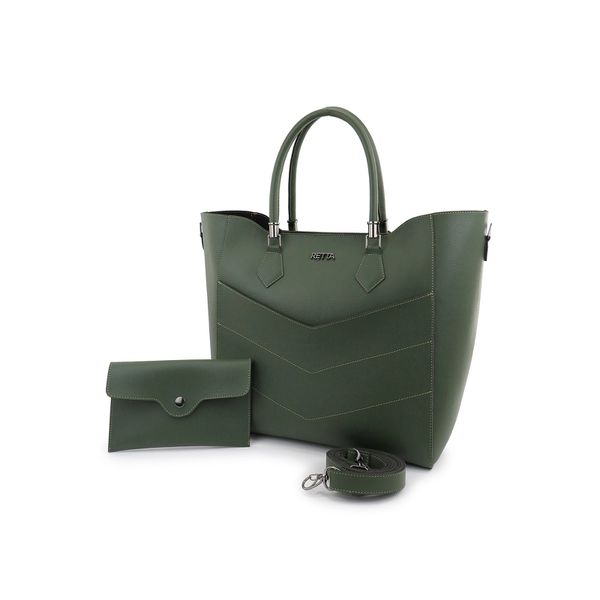 Bolsa Sacola Grande Larissa Verde Militar