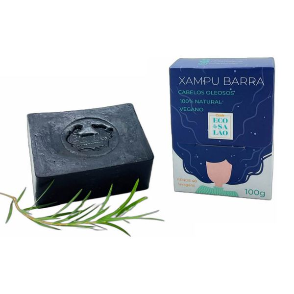 Xampu Detox Barra Caule ECOSALÃO | Argila Preta 100g