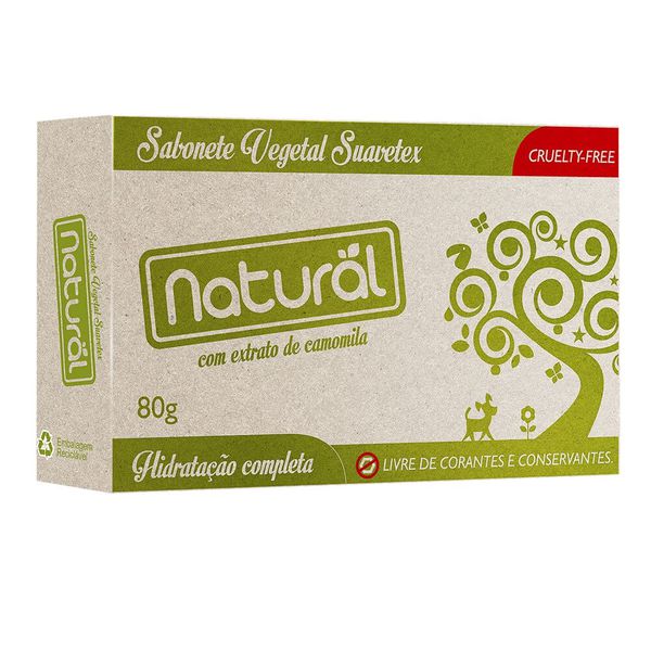 Sabonete Natural com Extrato Orgânico de Camomila 80 g - Natural