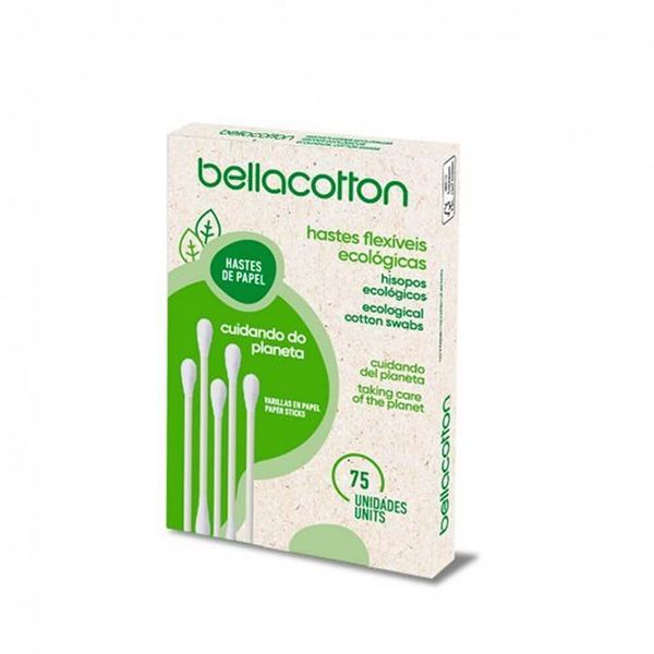 Cotonete Ecológico Vegano - 75un - Bellacotton