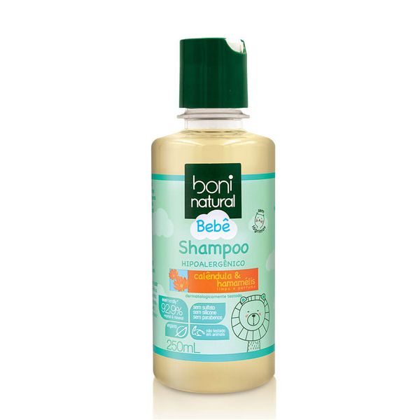 Shampoo Natural Bebê Calêndula e Hamamélis - Boni 250ml